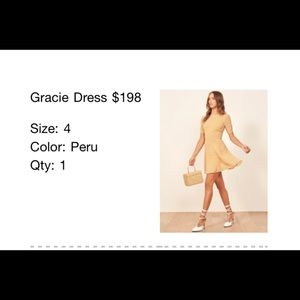 Reformation mustard spring dress